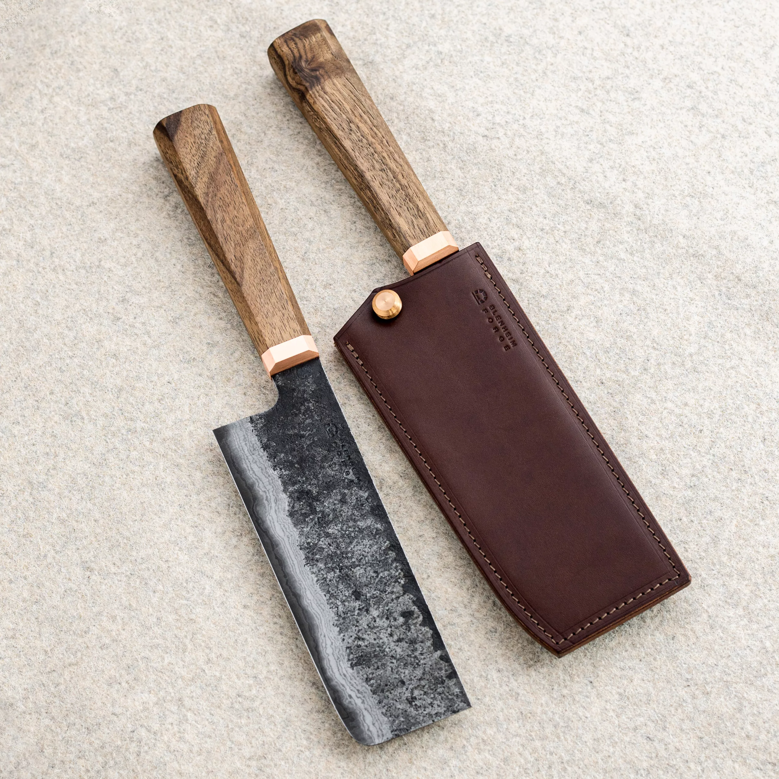Crude - Asian Nakiri Kitchen Chef Knife, Super Sharp, Thin Blade, Carbon  Steel