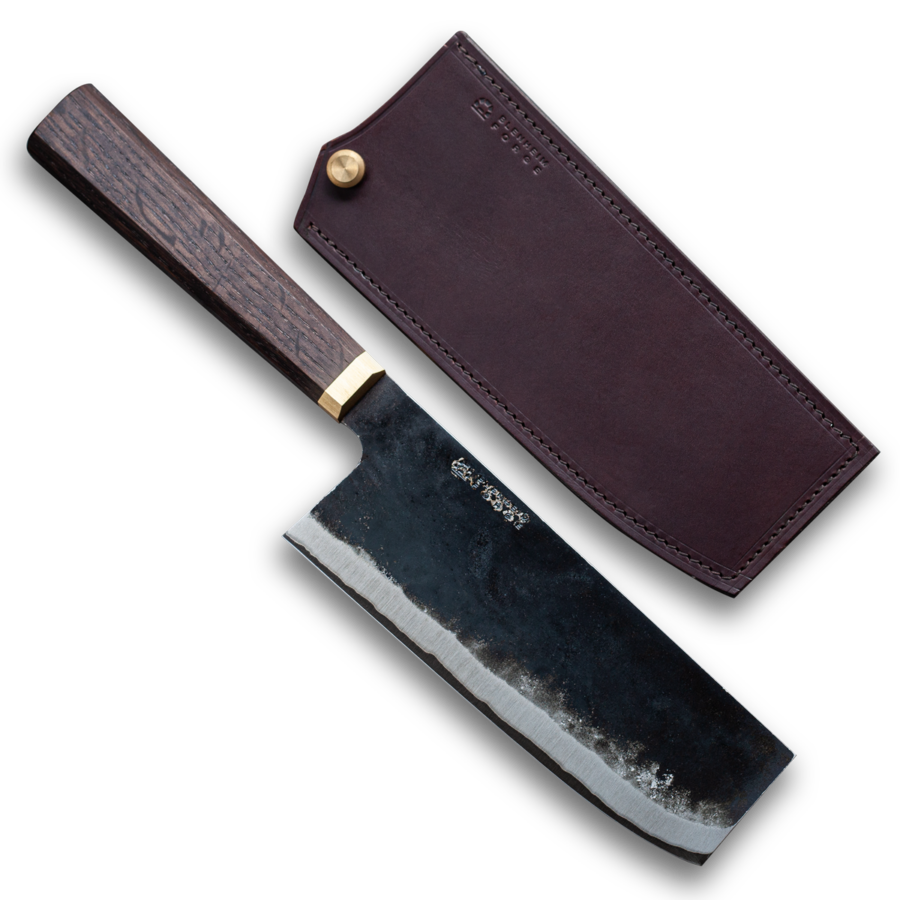 Nakiri Stainless Clad Leather Sheath