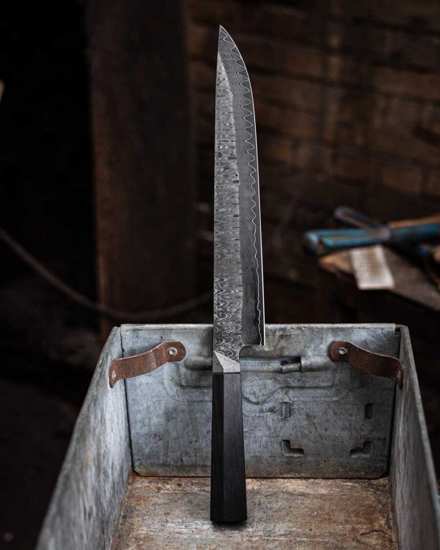 Laddered Damascus Slicer